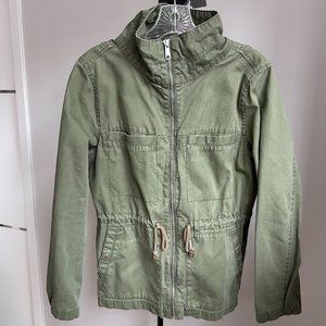 Old Navy Green 100% Cotton Military Field Utility Jacket
